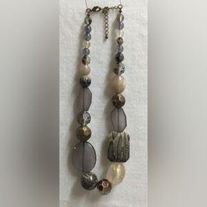 Vintage Beaded Necklace. Neutral colors